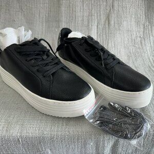 Joy Performance Comfort Leather Sneakers with Podiatric Insoles Black Size 9 W